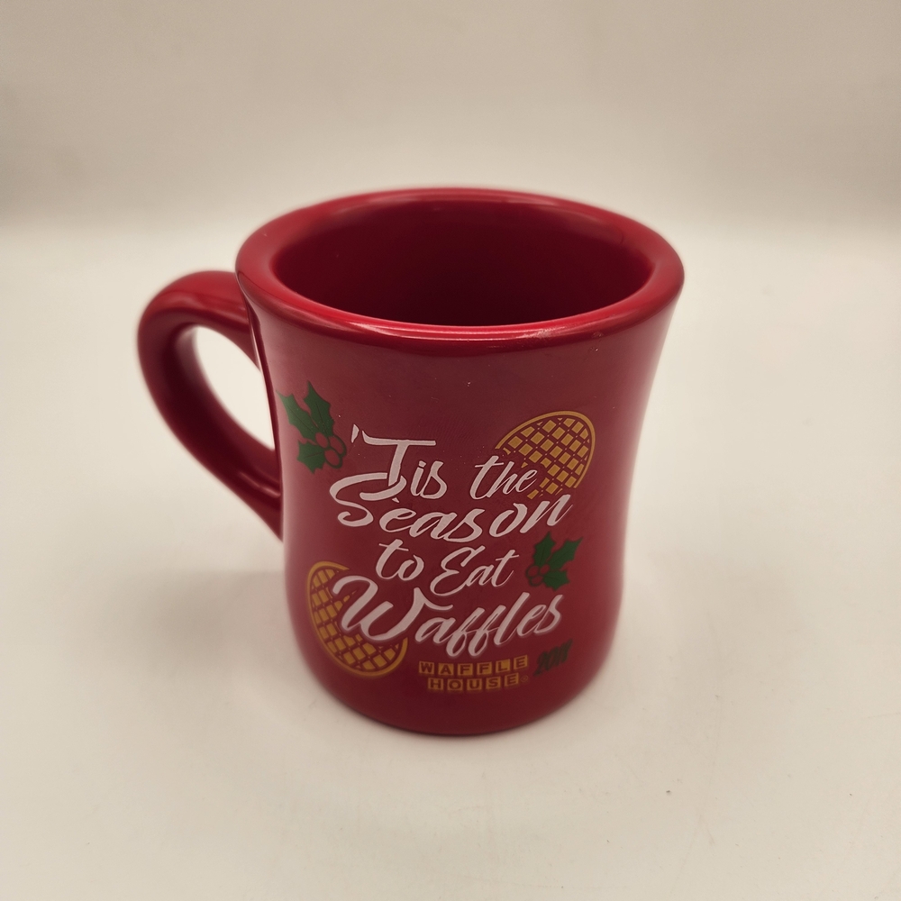 Waffle House Limited Edition 2018 Red Holiday Mug with Festive Design
